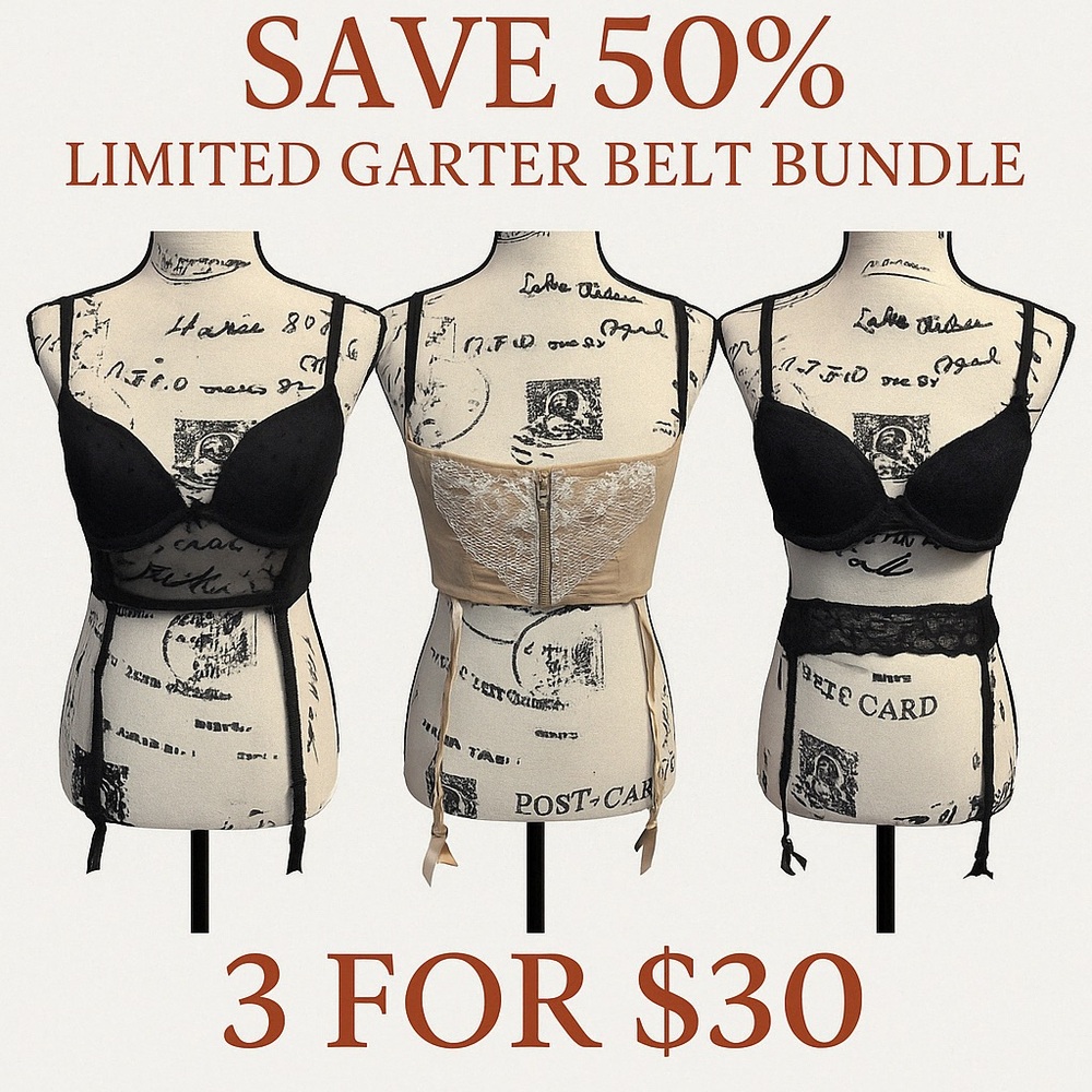 Garter Belt Bundle – Lace, Sheer, Vintage-Inspired | 3 for $30 Deal
